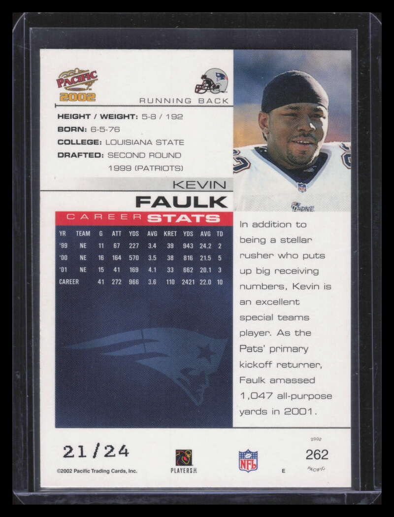 2002 Pacific Extreme LTD 262 Kevin Faulk 21/24