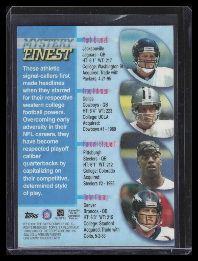 1998 Topps Mystery Finest Refractor m8 John Elway 154781