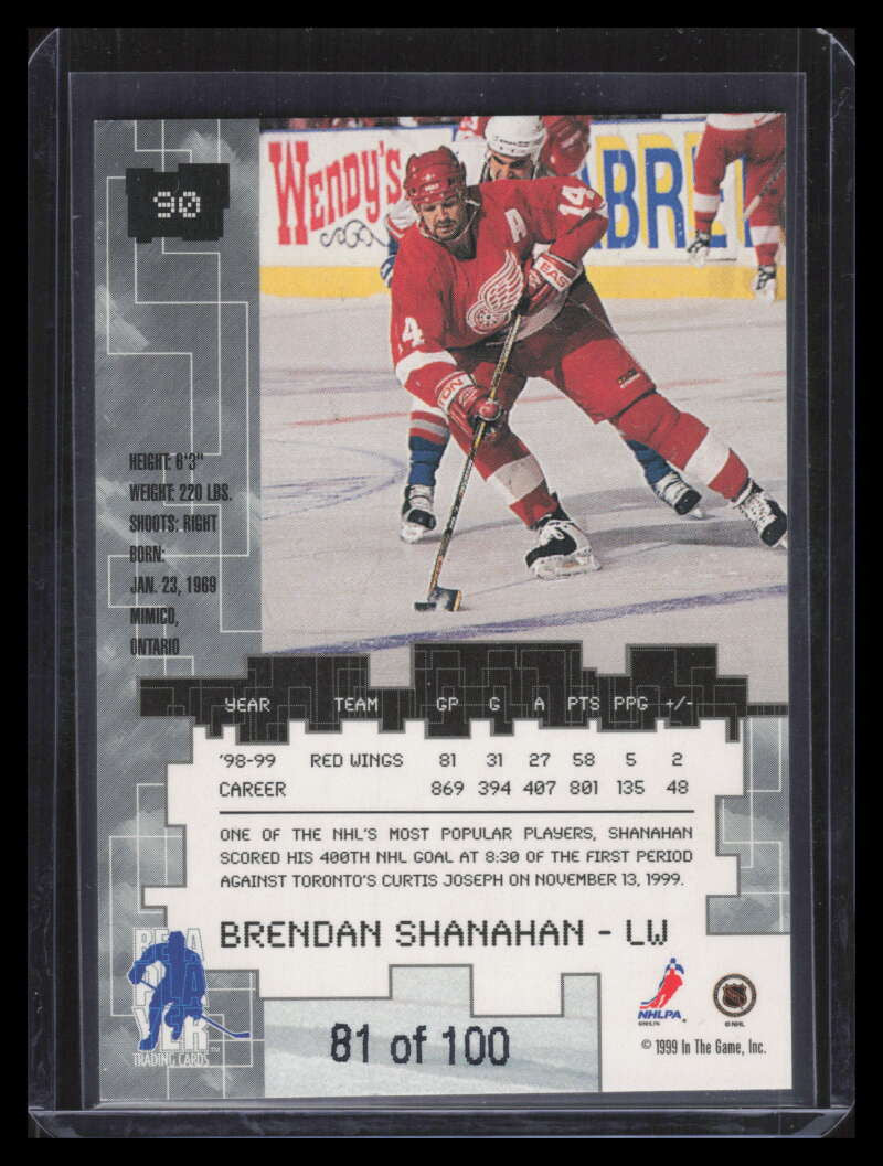 1999-00 BAP Millennium Sapphire 90 Brendan Shanahan 81/100