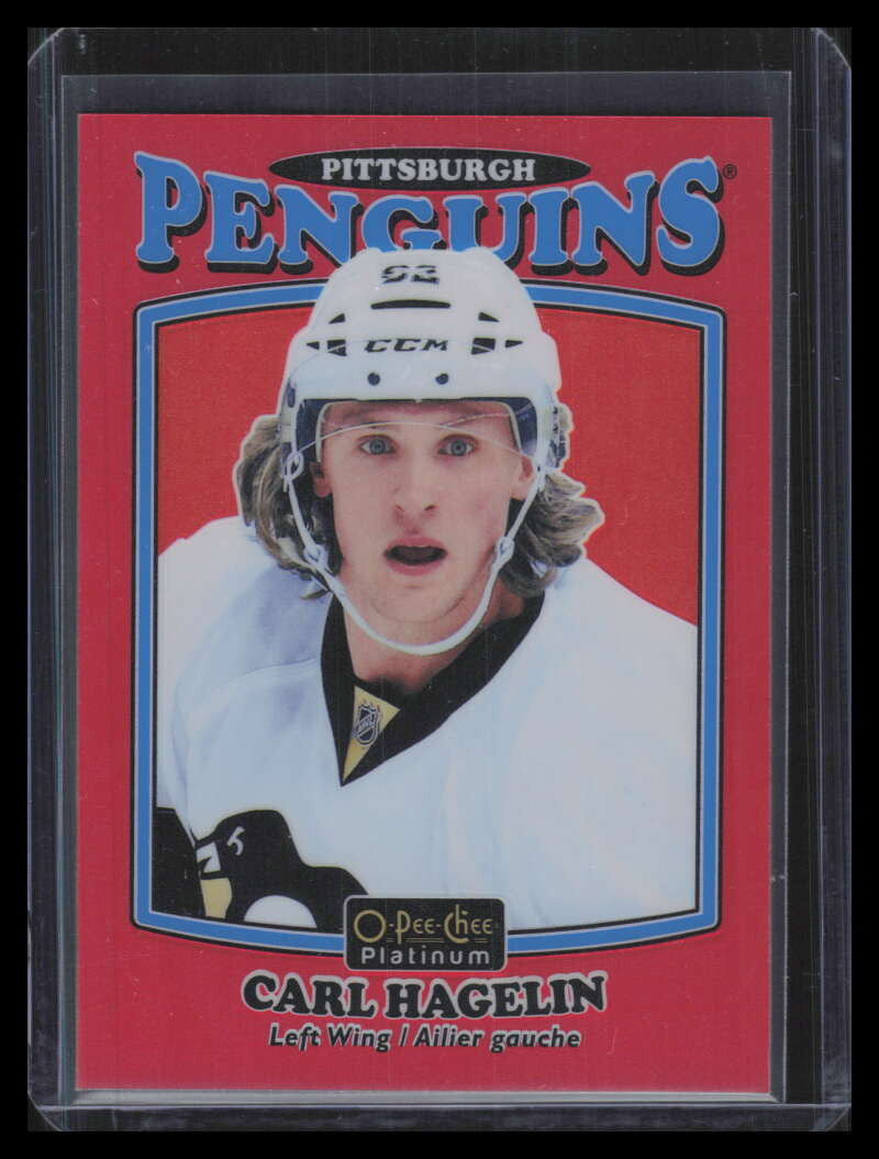 2016-17 O-Pee-Chee Platinum Retro Rainbow Red Refractor r39 Carl Hagelin 14/15