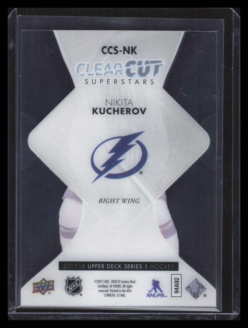 2017-18 Upper Deck Clear Cut Superstars CCSNK Nikita Kucherov