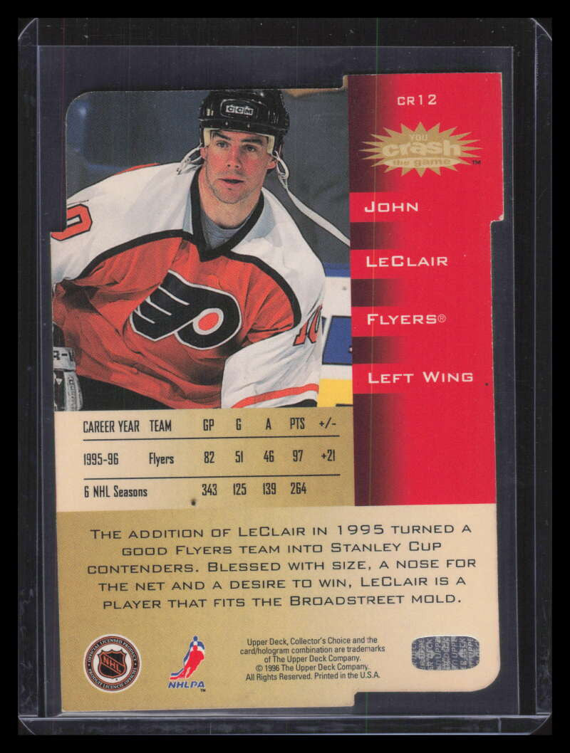 1996-97 Collector's Choice Crash the Game Gold Prize cr12 John LeClair