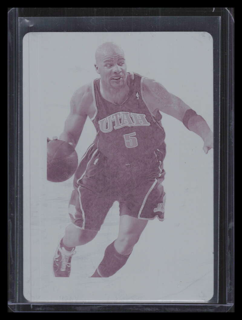 2008-09 Topps Co-Signers Press Printing Plate Magenta 82 Carlos Boozer 1/1