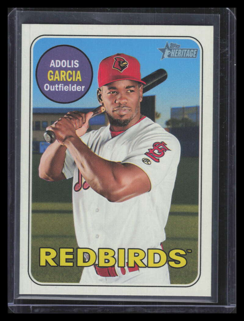 2018 Topps Heritage Minors Magenta Back 48 Adolis Garcia Rookie