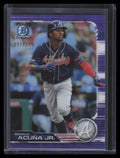 2019 Bowman Chrome Purple Refractor 1 Ronald Acuna Jr. 91/250