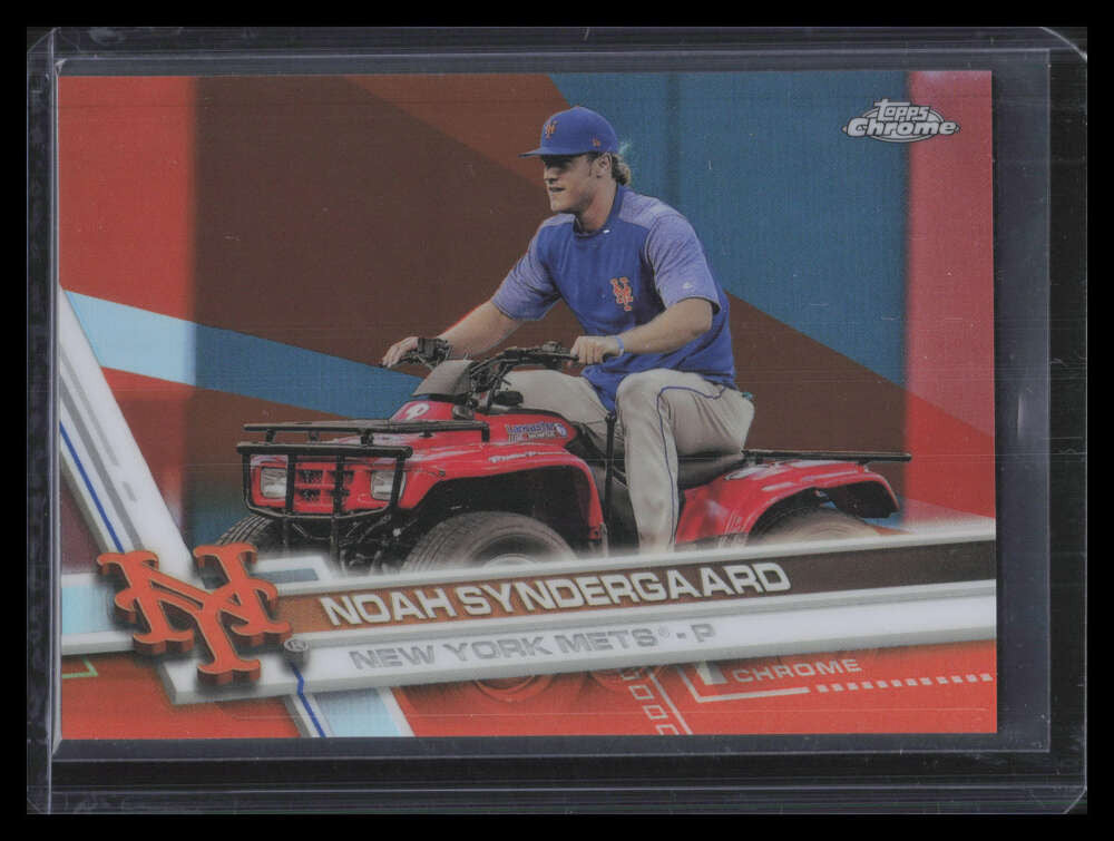 2017 Topps Chrome Orange Refractor 103b Noah Syndergaard Riding ATV 3/25