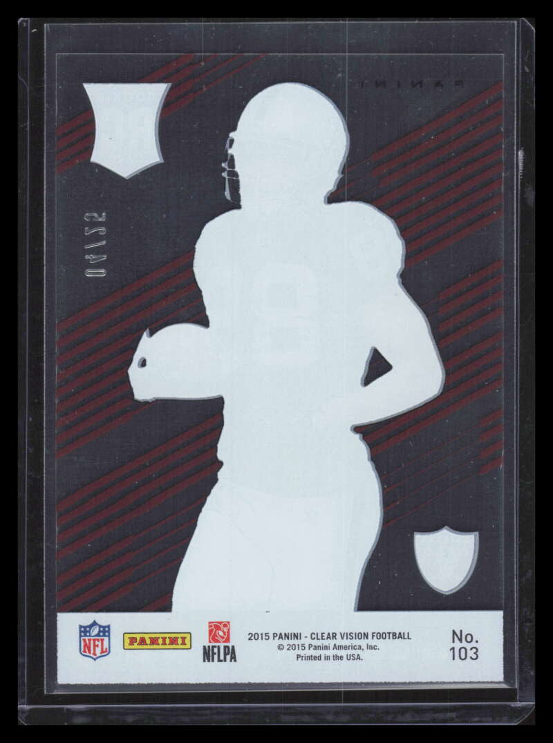 2015 Panini Clear Vision Red 103a Amari Cooper Ball in Left Arm Rookie 4/25