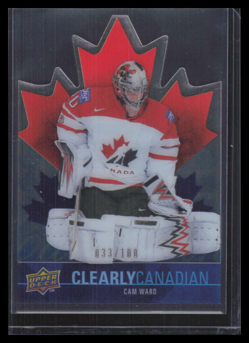 2009-10 Upper Deck Clearly Canadian CANCW Cam Ward 33/100