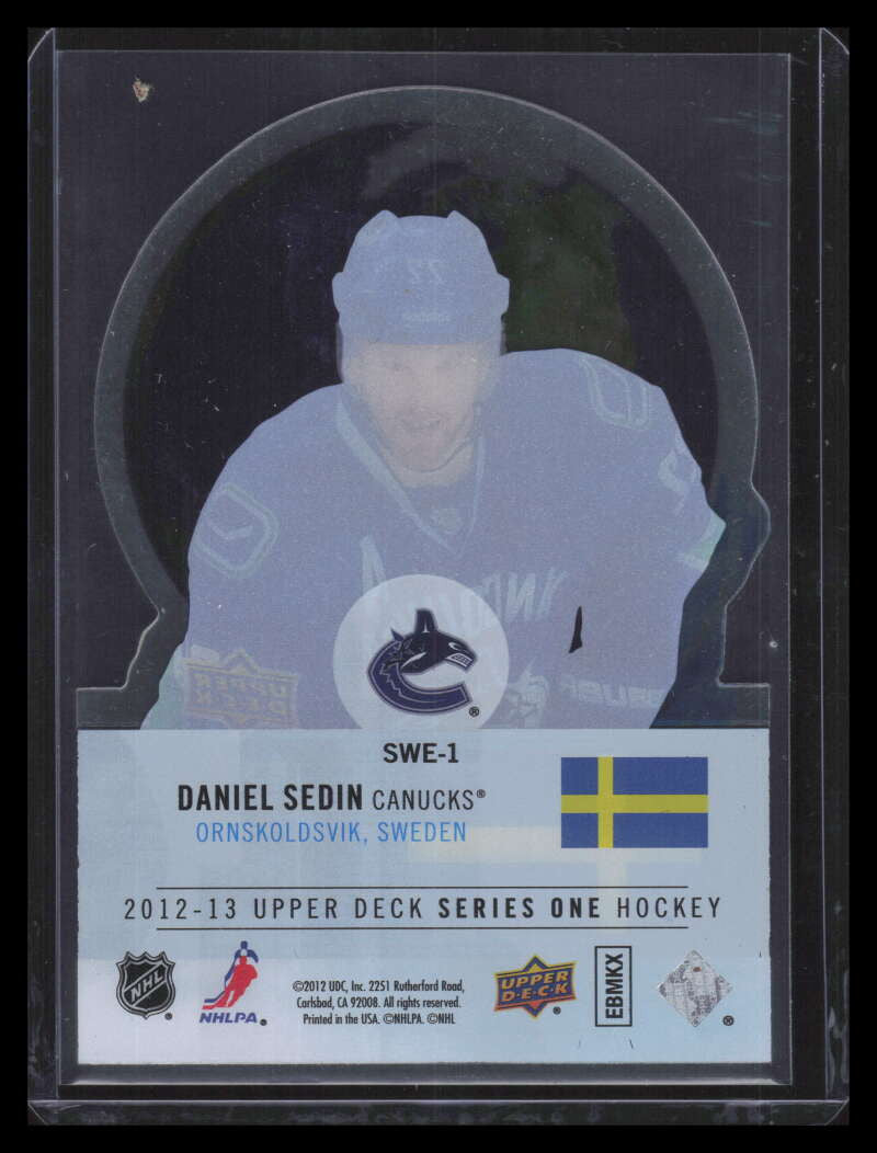 2012-13 Upper Deck Clear Cut Pride of Sweden swe1 Daniel Sedin 29/100