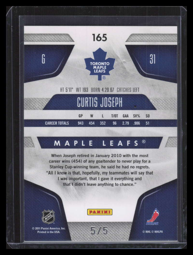 2011-12 Certified 2011 All-Star Game 165 Curtis Joseph 5/5
