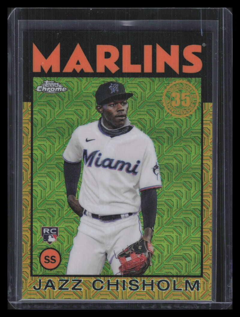 2021 Topps '86 Silver Pack Chrome Gold Refractor 86tc89 Jazz Chisholm RC 36/50