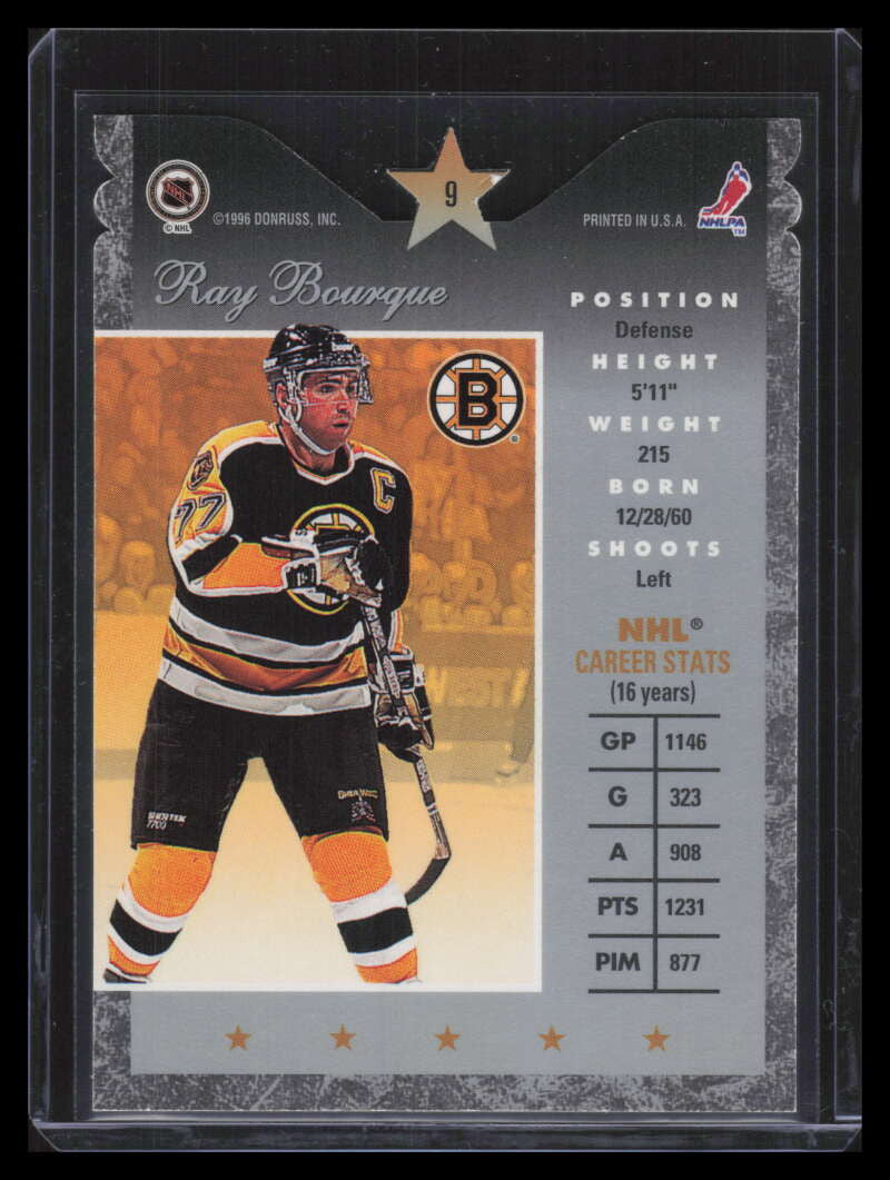 1995-96 Donruss Elite Die Cuts 9 Ray Bourque /500 155026