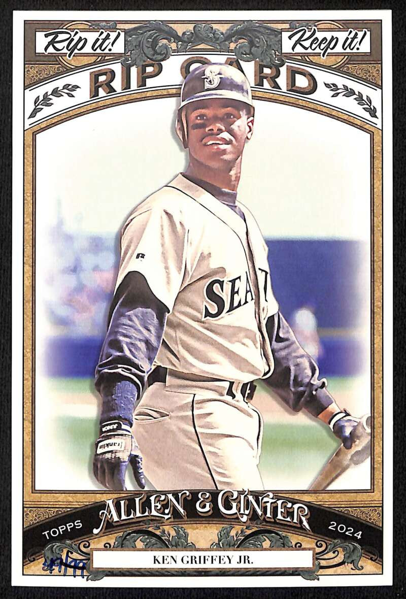 2024 Topps Allen and Ginter Box Topper Rip Cards Ken Griffey Jr. UNRIPPED 49/99