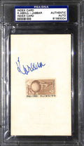 Kareem Abdul-Jabbar Index Card PSA/DNA Certified Authentic Auto