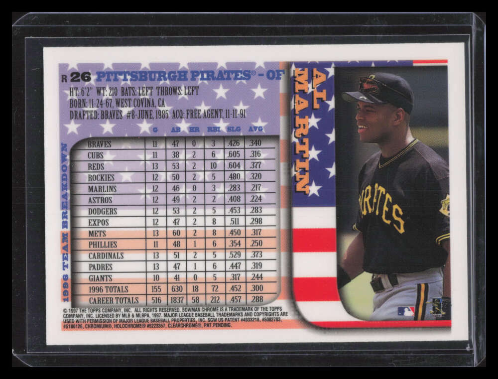 1997 Bowman Chrome International Refractor 26 Al Martin