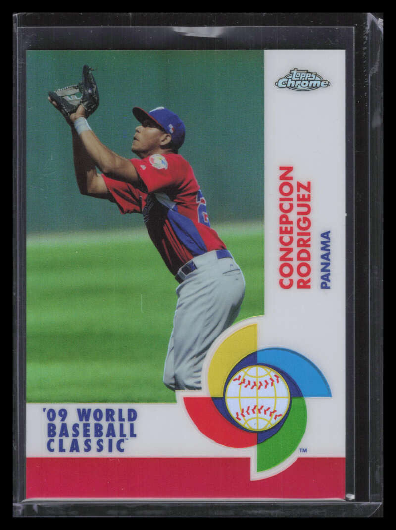 2009 Topps Chrome World Baseball Classic Red Refractor Concepcion Rodriguez /25