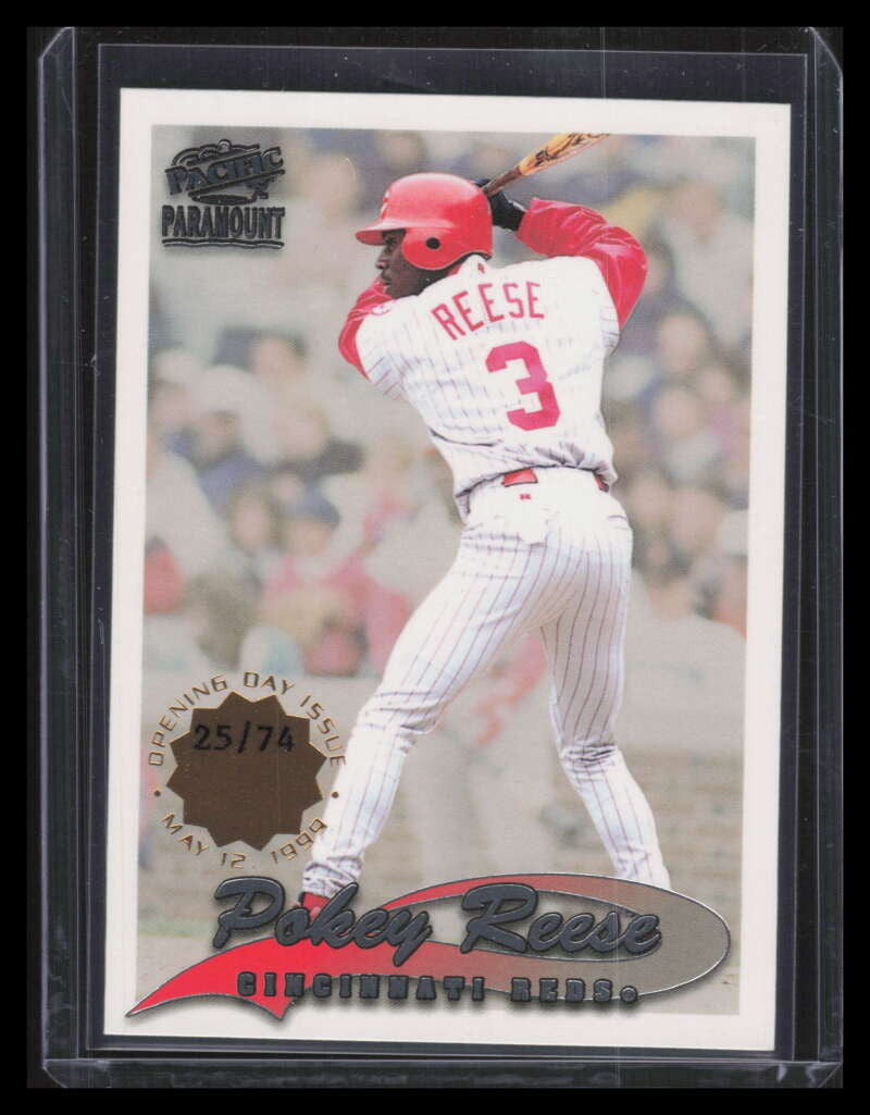 1999 Paramount Opening Day 65 Pokey Reese 25/74