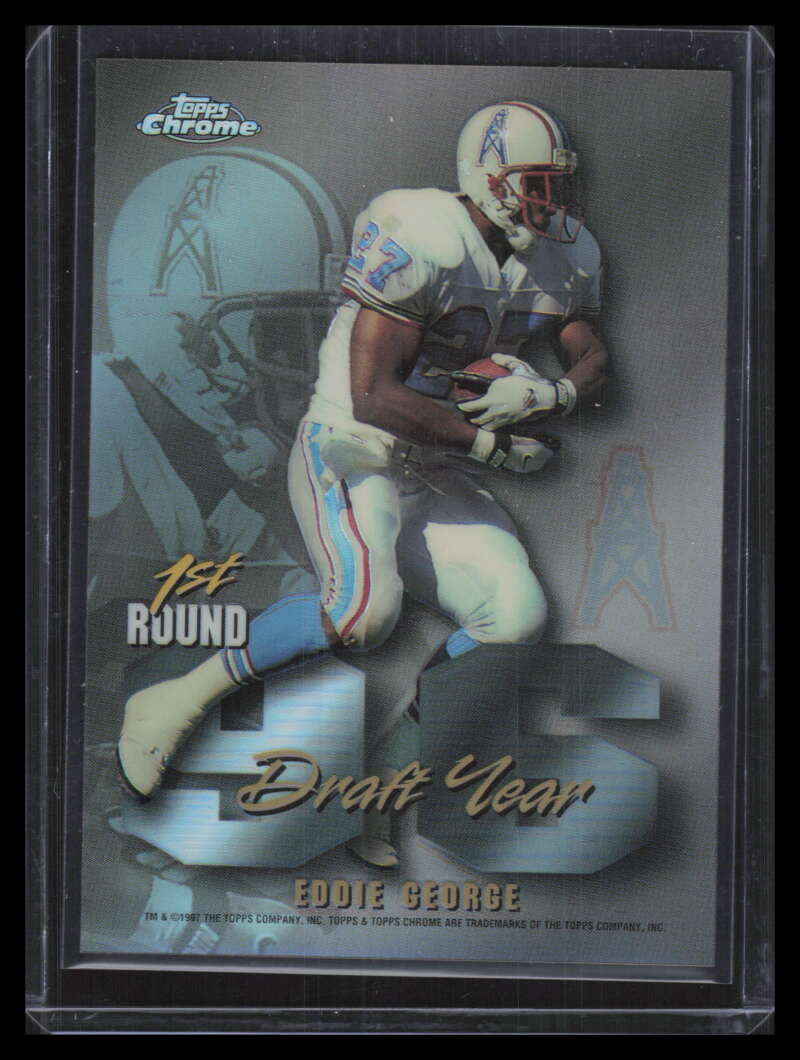 1997 Topps Chrome Draft Year Refractor dr14 Terry Glenn Eddie George