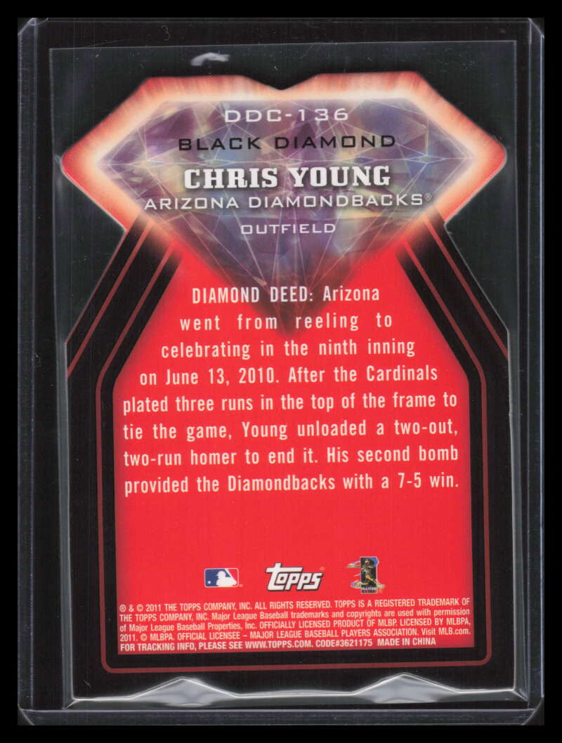 2011 Topps Diamond Die Cut Black ddc136 Chris Young 57/60