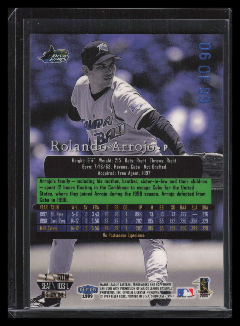 1999 Flair Showcase Legacy Collection Row 2 103 Rolando Arrojo 6/99