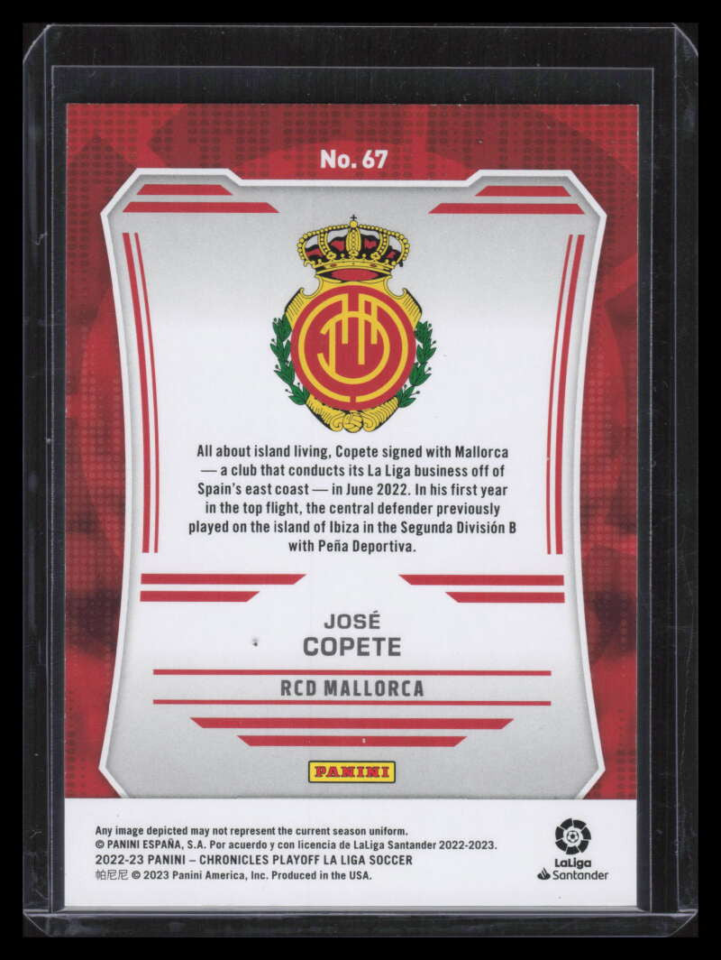 2022-23 Panini Chronicles La Liga Gold 67 Jose Copete Playoff Rookie 2/10