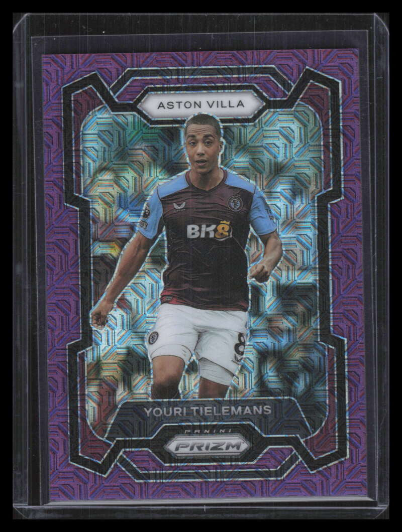 2023-24 Panini Prizm English Premier League Purple Mojo 118 Youri Tielemans 2/25