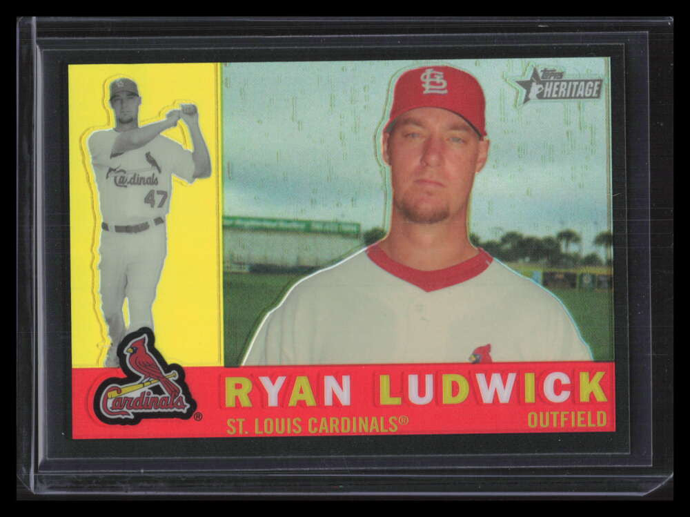 2009 Topps Heritage Chrome Black Refractor c8 Ryan Ludwick 26/60