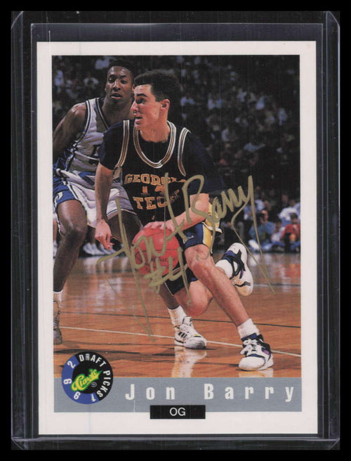 1992 Classic Draft Picks National Convention Autographs Jon Barry Rookie Auto
