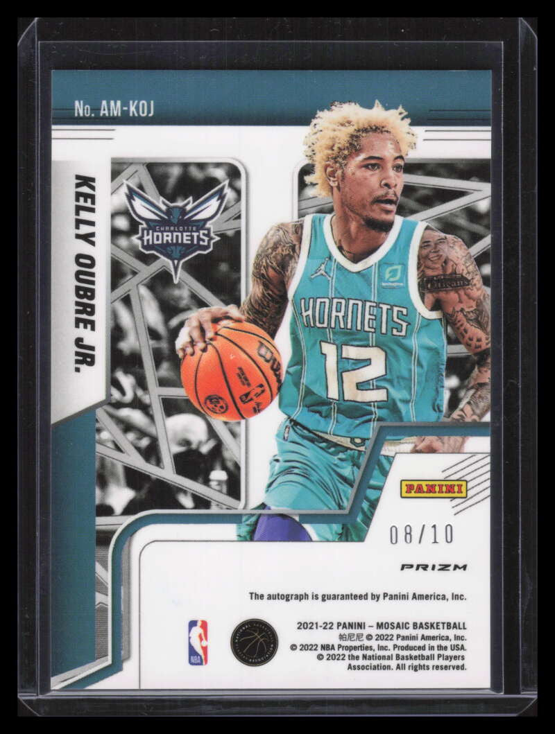 2021-22 Panini Mosaic Autographs Mosaic Gold 15 Kelly Oubre Jr. Auto 8/10