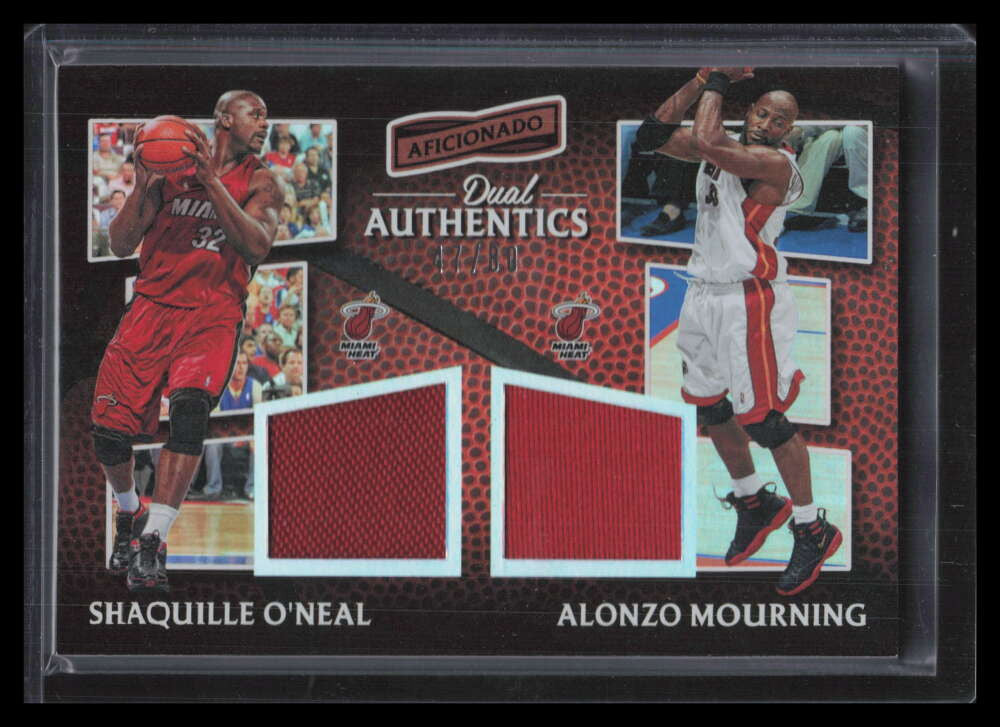 2016-17 Panini Aficionado Authentics Mourning Shaquille O'Neal Dual Jersey 47/80