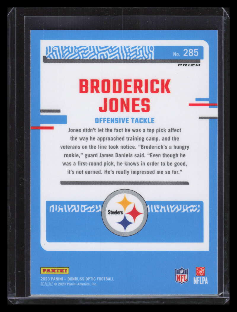 2023 Donruss Optic Jazz 285 Broderick Jones RR Rated Rookie