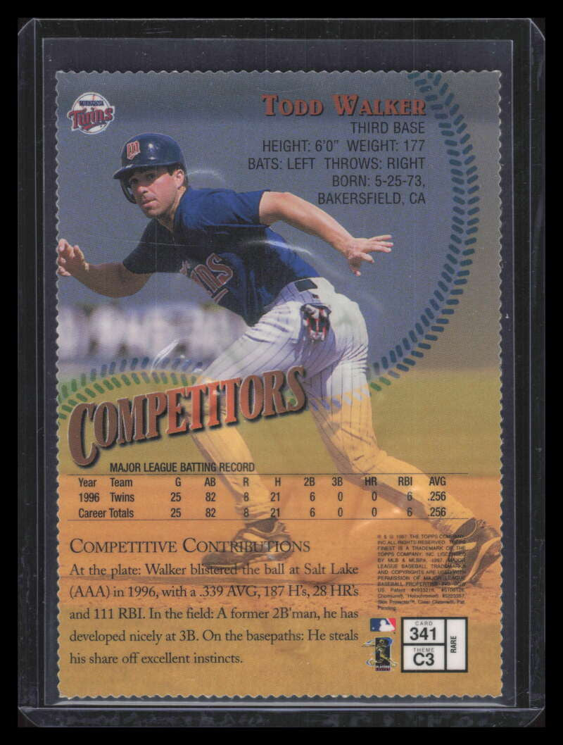 1997 Finest Embossed 341 Todd Walker Gold Rare