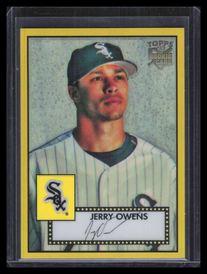2007 Topps '52 Chrome Gold Refractor 15 Jerry Owens Rookie 5/52