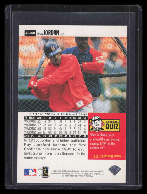 1996 Upper Deck Folz Minis 46 Brian Jordan F06393