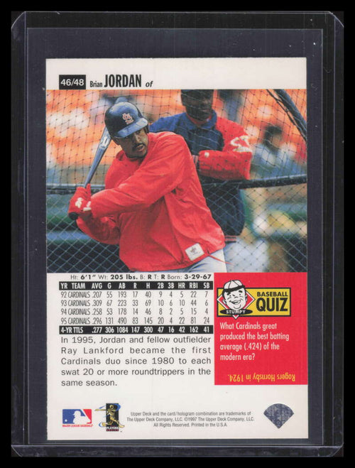 1996 Upper Deck Folz Minis 46 Brian Jordan F06394