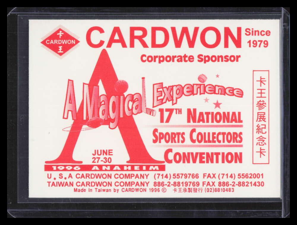 1996 National Convention Cardwon Chan Ho Park Hideo Nomo F06402