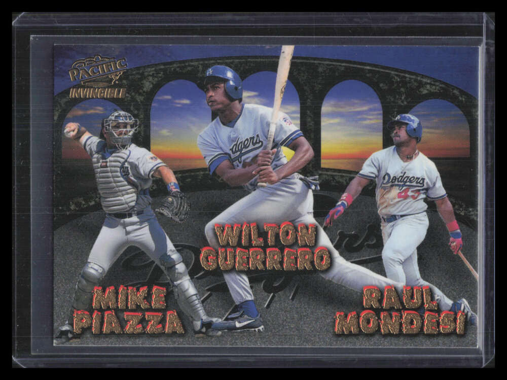 1998 Pacific Invincible Team Checklists 14 Guerrero Mondesi Martinez Nomo Piazza