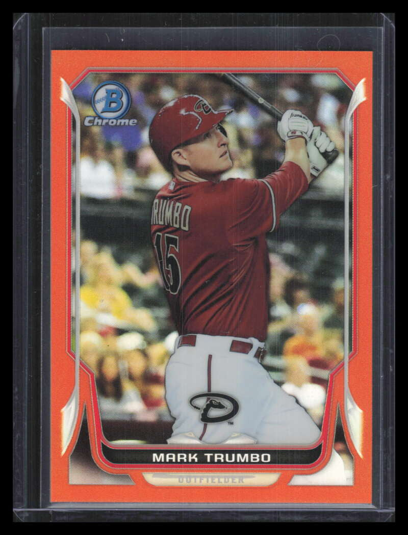 2014 Bowman Chrome Orange Refractor 73 Mark Trumbo 22/25