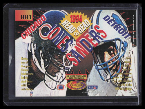 1994 Sportflics Head-To-Head hh1 Dante Jones Barry Sanders