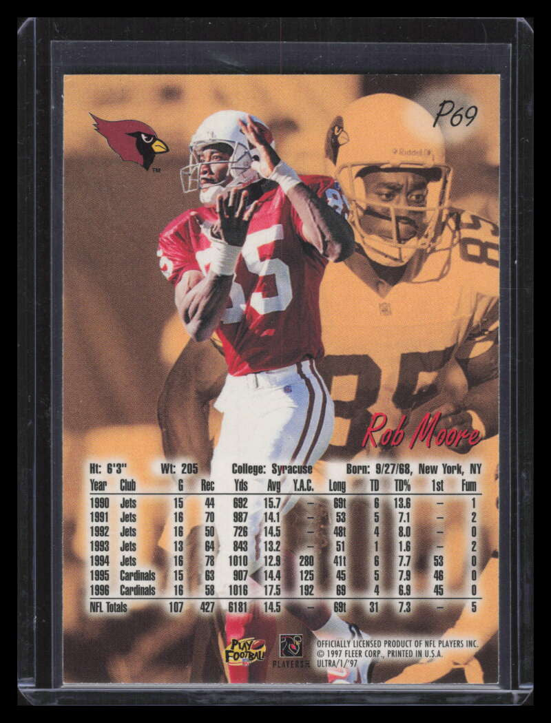 1997 Ultra Platinum Medallion p69 Rob Moore F06462