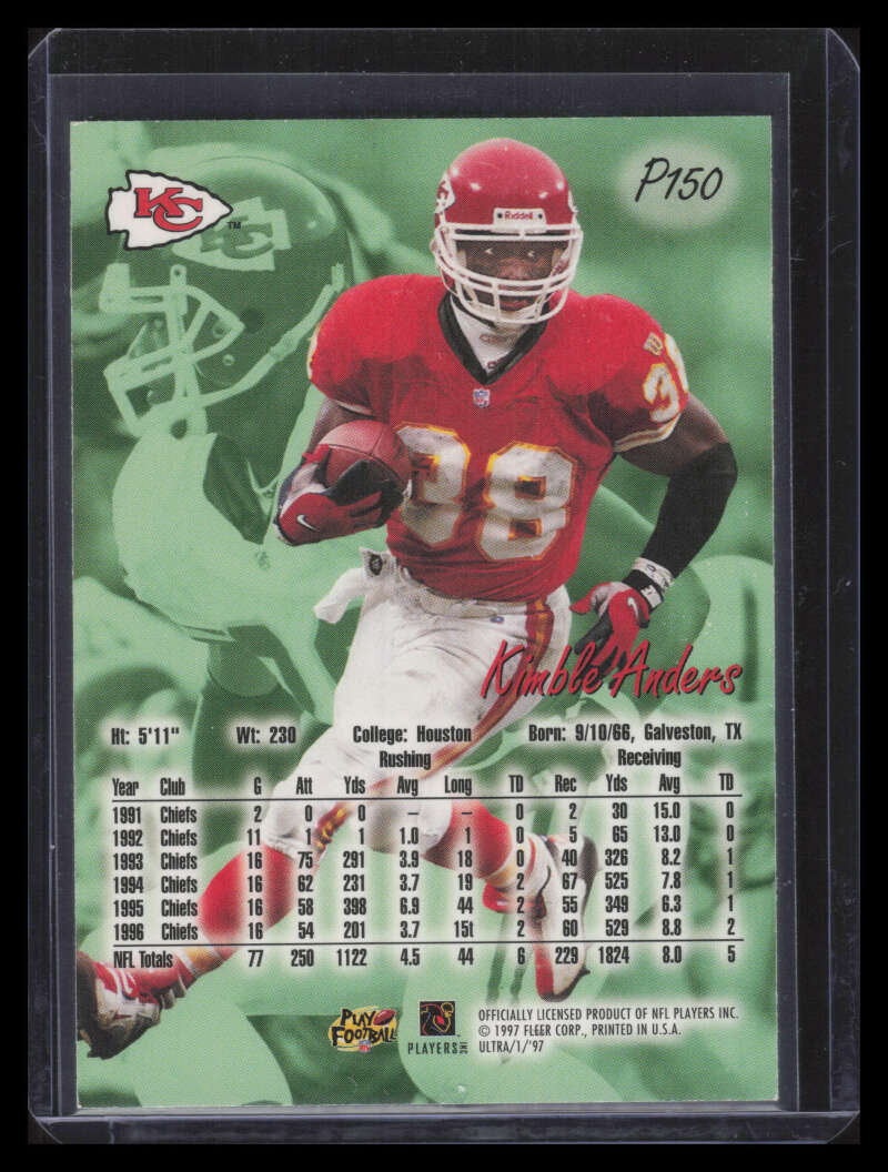 1997 Ultra Platinum Medallion p150 Kimble Anders F06466