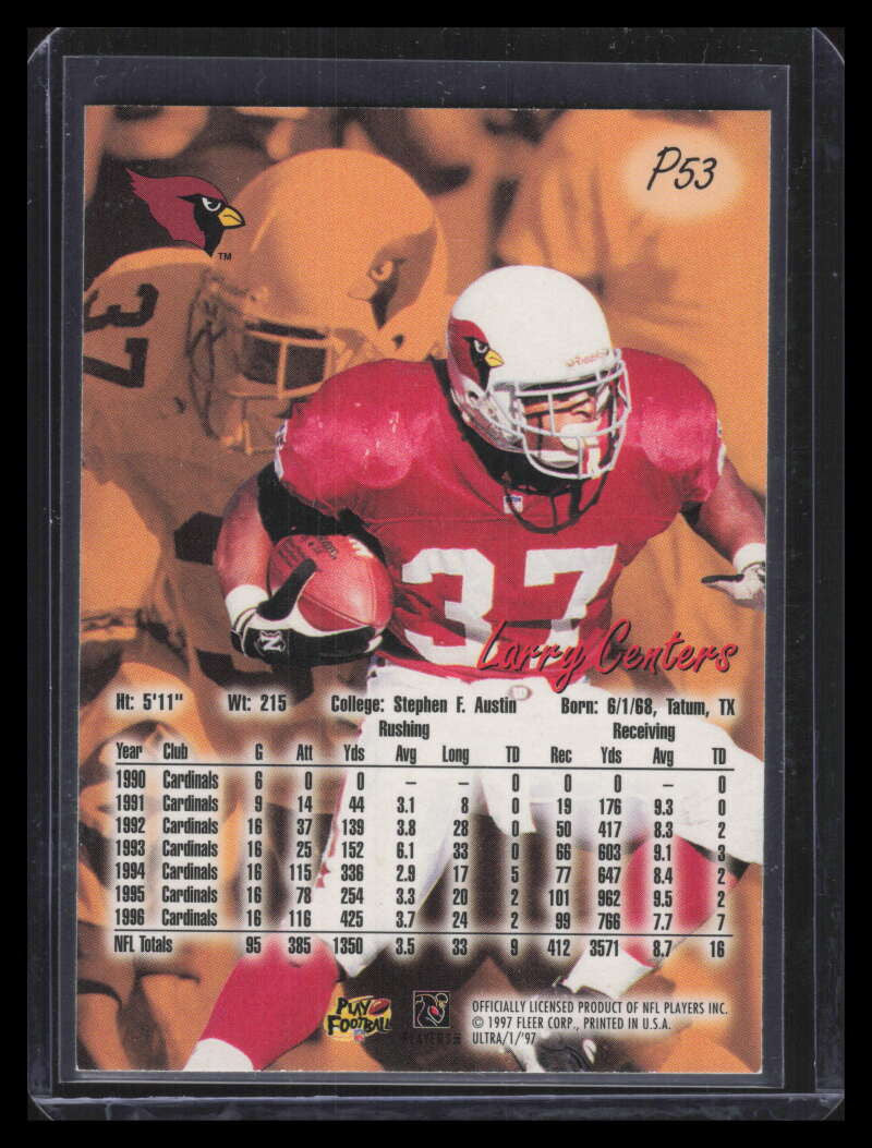 1997 Ultra Platinum Medallion P53 Larry Centers F06471