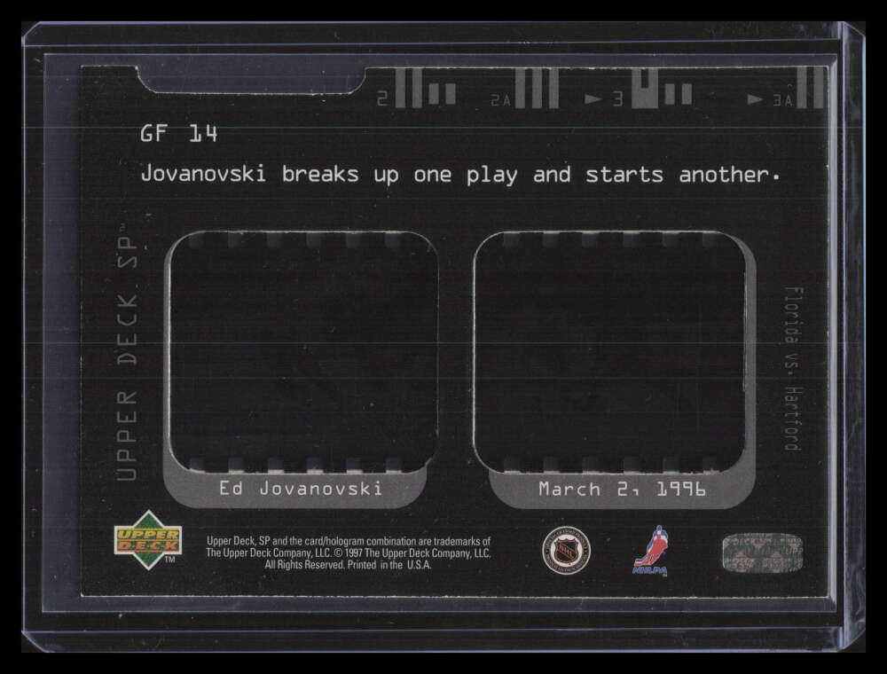 1996-97 SP Game Film gf14 Ed Jovanovski
