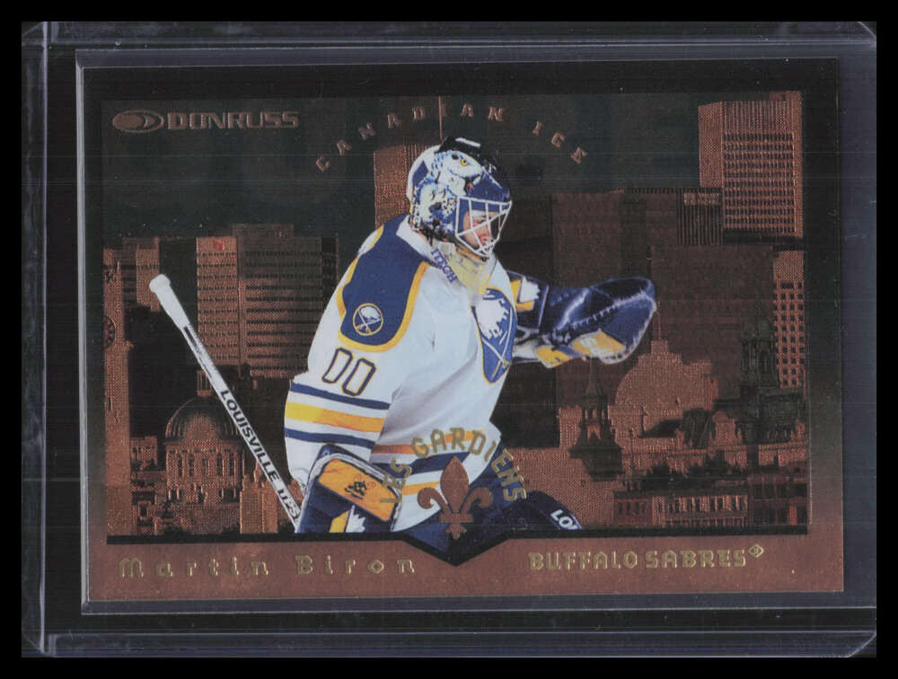 1996-97 Donruss Canadian Ice Les Gardiens 9 Martin Biron 1054/1500