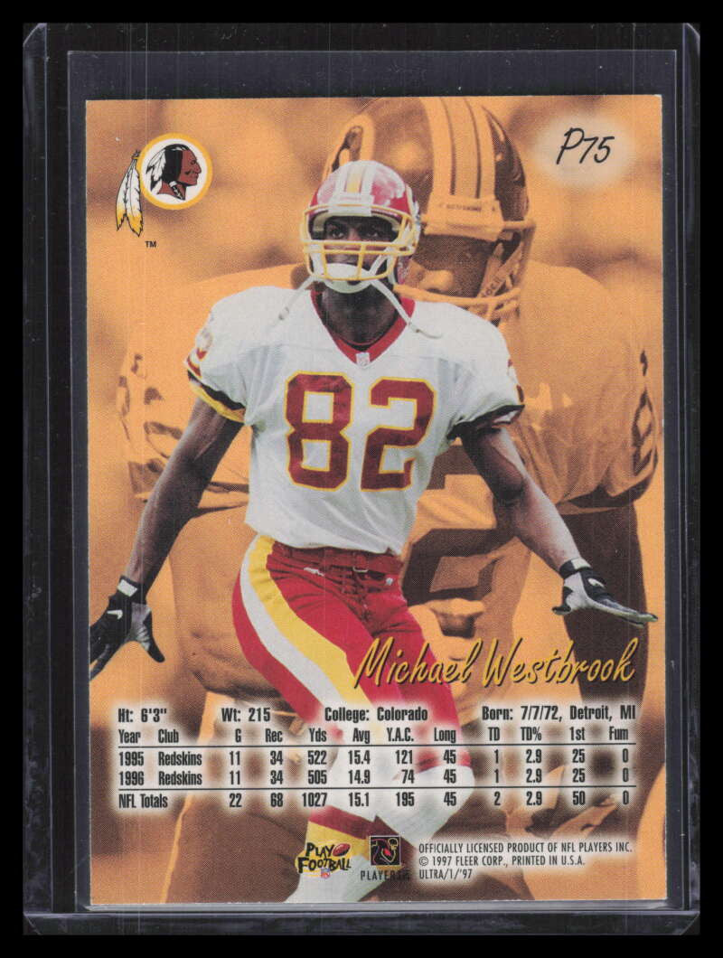 1997 Ultra Platinum Medallion p75 Michael Westbrook F06566