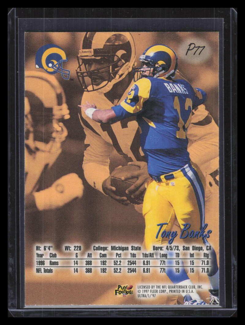 1997 Ultra Platinum Medallion p77 Tony Banks F06568