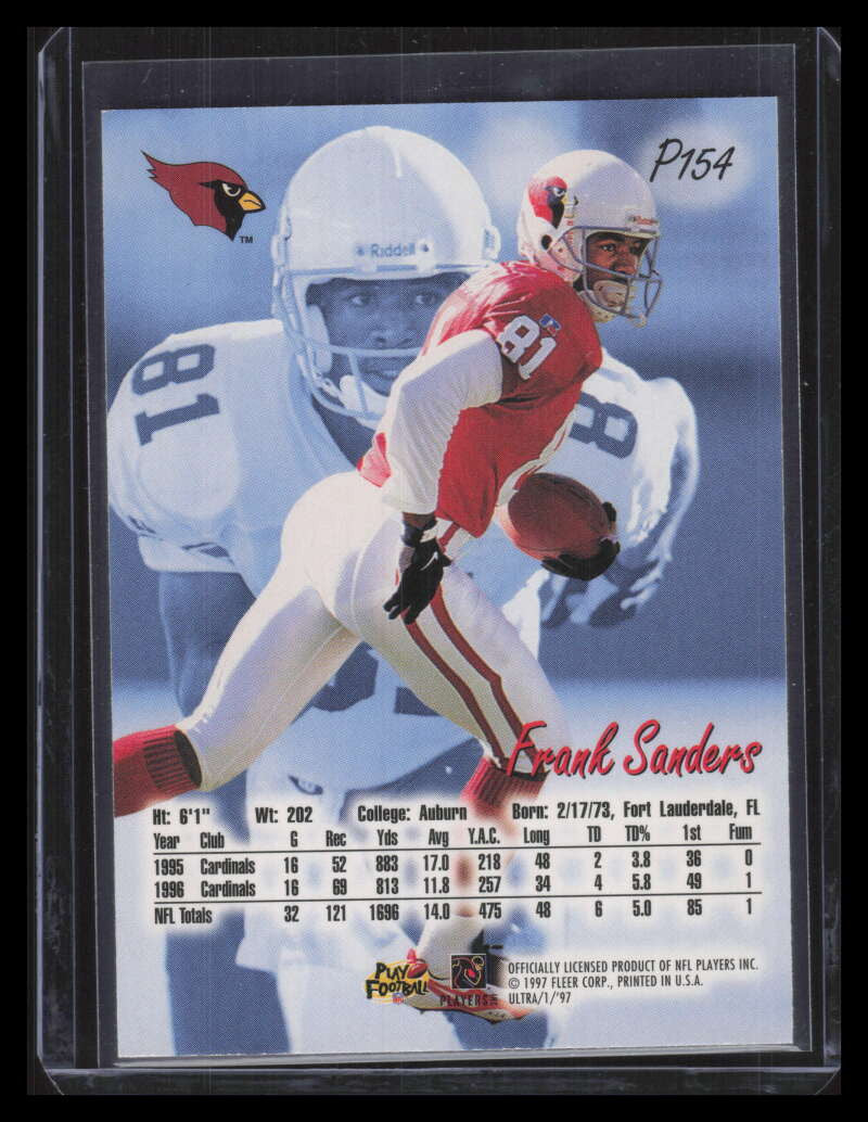 1997 Ultra Platinum Medallion p154 Frank Sanders F06574