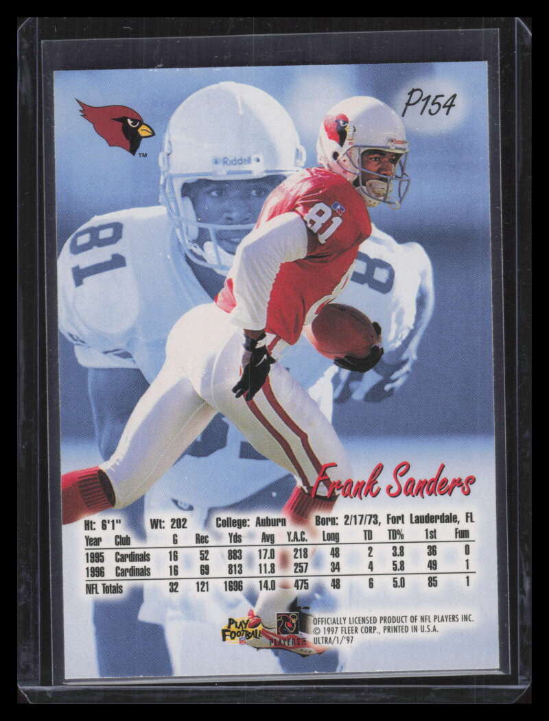 1997 Ultra Platinum Medallion p154 Frank Sanders F06575