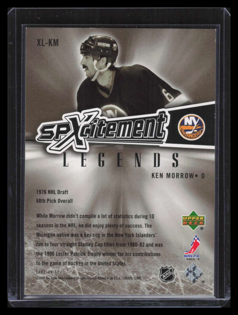2005-06 SPx Xcitement Legends Gold XLKM Ken Morrow 49/99