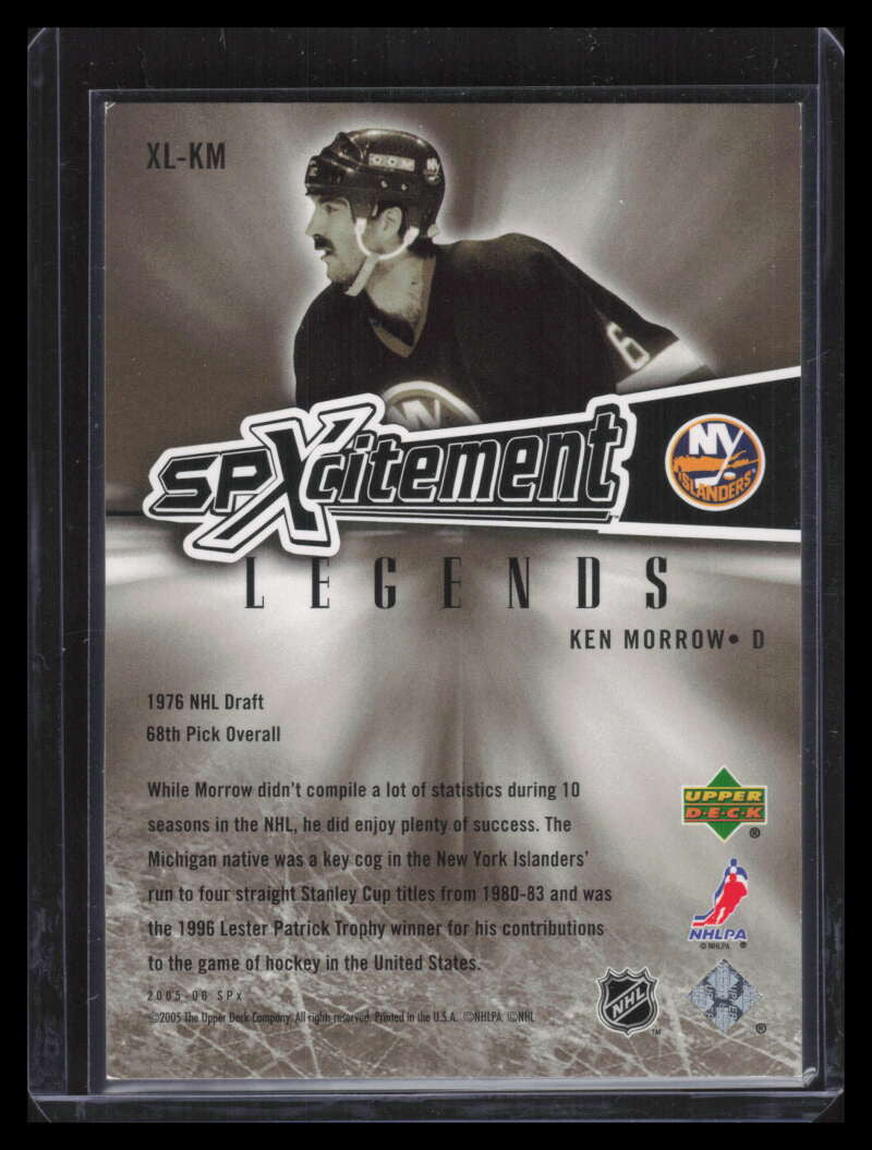 2005-06 SPx Xcitement Legends Gold XLKM Ken Morrow 17/99